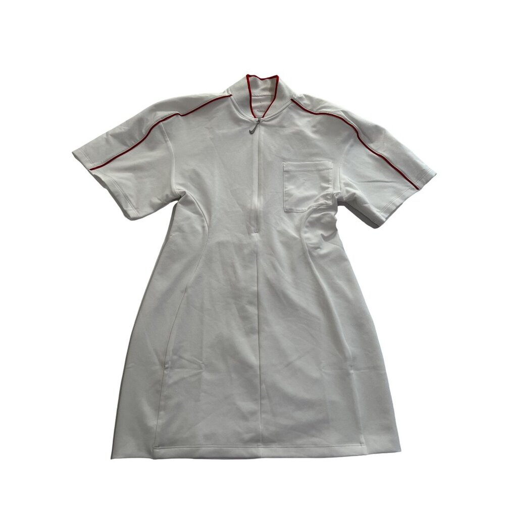 Nike x Jacquemus Short Sleeve Dress in White University Red